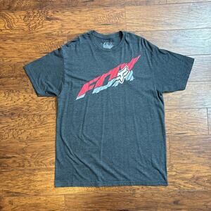 Fox Racing Y2K Graphic Dark Grey Logo T-Shirt Size XL